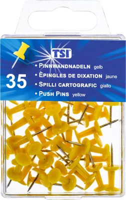 Produktbild von TSI Pinnwandnadeln, gelb, 35 St.