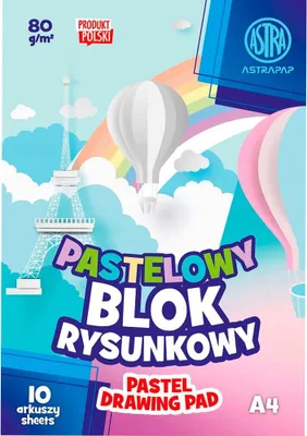 Produktbild von Astra Zeichenblock 10 Pastellbltter, A4