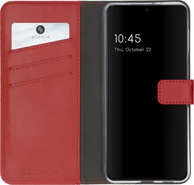 Obrázek produktu pro Selencia kožené pouzdro Samsung Galaxy S21 - červené