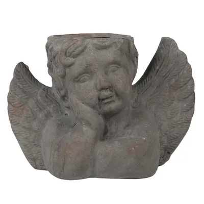 Zdjęcie produktu dla Clayre & Eef Doniczka Anioł 30x13x20 cm Szary Kamień