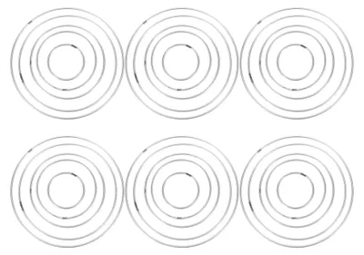 Produktbild von 30 Stück Silberne Metallringe aus Eisen 50-150mm für Selbstgemacht Traumfänger und Makramee mit Vielseitigen Anwendungsmöglichkeiten und Bruchfestem Design