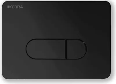 Produktbild von Kerra | Pacific Druckschalter - Mattschwarz - 22,5 Cm X 16,5 Cm X 1,3 Cm - Zweigeteilter Schalter - Wck-50 Slim