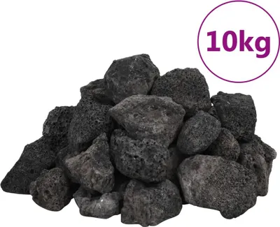 Obrázek produktu pro vidaXL Lávový granulát 10 kg černý 3-5 cm