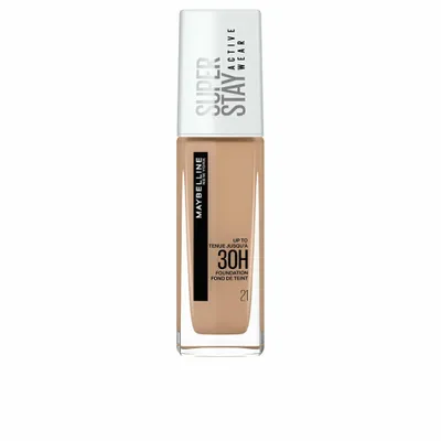 Productafbeelding van Maybelline Super Stay 30H Nude Beige (21), 30 ml, pompflacon, vloeibare foundation, Nude Beige, universele tint, mat, matte finish