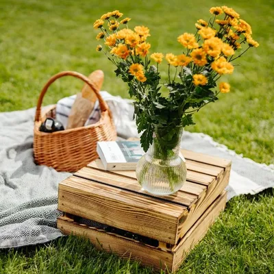 Produktbild von Creative Deco Holzkiste Vintage - 40x30x15 cm - Kiste Holz Geflammt - Obstkiste
