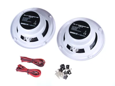 Obrázok produktu pre Sada dvoch 6,5-palcových vodeodolných kónických reproduktorov s mriežkami 120 W / 8 Ohm (1 pár)