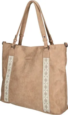 Produktbild von XL großer Damen Shopper Umhängetasche Tasche Leder Optik Schultertasche Büro Arbeit Neblig Rosa
