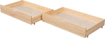 Produktbild von 2er Set Holzschubladen zur Aufbewahrung des Bettes
