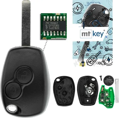 Produktbild von MT-KEY Funk Schlüssel 434MHZ Fernbedienung kompatibel mit Opel Movano B Renault Clio III Master III Modus I Twngo II Dacia Duster I Logan I Sandero I