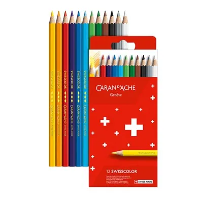 Obrázok produktu pre CARAN D'ACHE 1284812 CARAN D'ACHE farebné ceruzky Swisscolor, škatuľka 12 ks