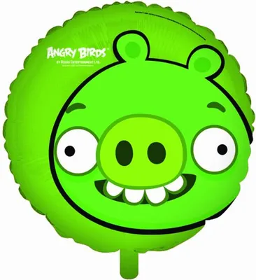 Obrázek produktu pro Angry Birds - prasátko - fóliový balónek SG29445 (jedna velikost) (zelený)