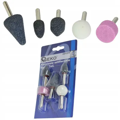 Zdjęcie produktu dla Kamienie szlifierskie, 6 mm, zestaw 5 szt., Geko
