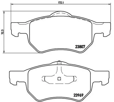 Produktbild von Brembo Bremsbelagsatz, Scheibenbremse Vorderachse P 11 013