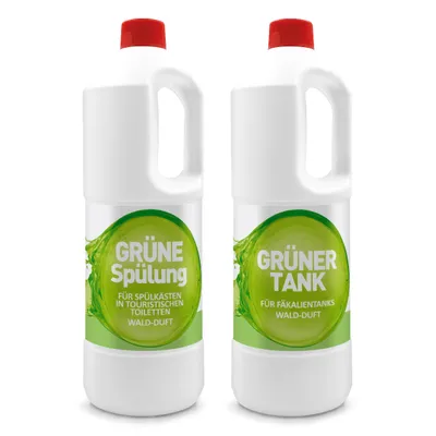 Produktbild von Chemietoiletten Set 2in1 – Tankflüssigkeit + Spülwasserzusatz 2×1,5 L | Camping & Wohnmobil