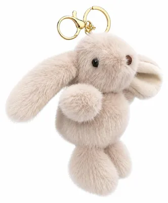 Produktbild von Plüsch Hase Schlüsselanhänger, flauschiger Hasen Anhänger, Überraschungsfarbe, kleiner Kuscheltier Anhänger für Rucksack Tasche Schlüssel, Geschenk für Kinder Mädchen Jungen