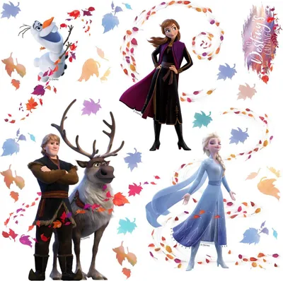 Produktbild von Disney Wandtattoo Die Eiskönigin Blau, Braun und Lila - 600234 - 30 x 30 cm