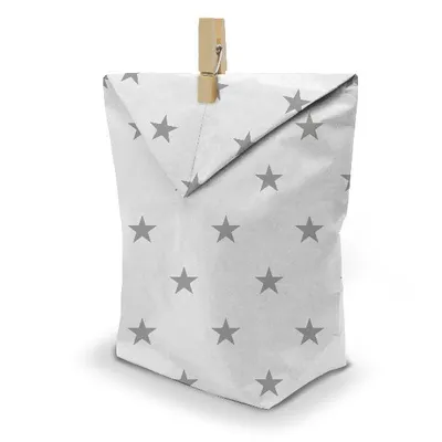 Produktbild von itenga 24x Geschenktüten 17x26cm Muster Sterne + Klammern (T01)