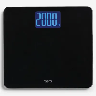 Immagine prodotto di Bilancia pesapersone digitale TANITA HD-366, con portata di 200 kg, ampio display LCD, misurazione precisa del peso con precisione di 100 g