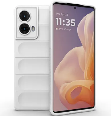 Produktbild von Handyhülle für Motorola Moto G85 Weich TPU Silikon Stossfest Anti-rutsch Hülle Weiß