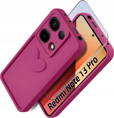 Immagine prodotto di Custodia per Xiaomi Redmi Note 13 Pro 4G in silicone OPACO cuore + Vetro 9H