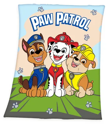 Produktbild von Herding Fleecedecke 130x170cm Paw Patrol Pfoten Hunde Patrouille Kuscheldecke Kinder Decke Fleece Bunt