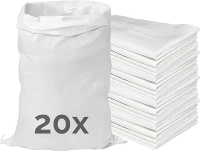 Produktbild von Garronda Polypropylensack 85 x 50 cm 20 Stück Getreidesack aus PP für Lagerung & Sand reißfest 25 kg belastbar – vielseitig einsetzbar: Gewebesäcke Sandsäcke Gartensack Hochwasserschutz Weiß GD-0161