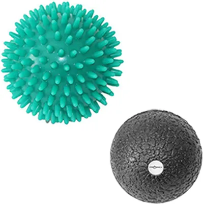 Produktbild von ø 8cm Massageball Igelball +  6cm Faszienball