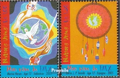 Produktbild von Briefmarken UNO - Genf 2005 Mi 526-527 (kompl.Ausg.) gestempelt Weltfriedenstag