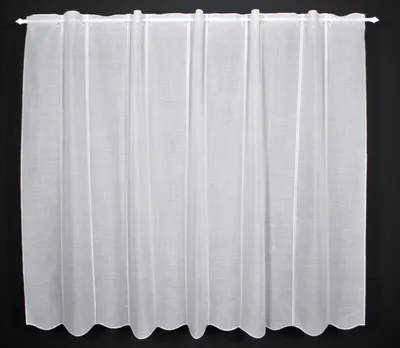 Produktbild von Gardinen Kranzusch Scheibengardine in schlichter Käseleinenoptik 160x720 cm H/B weiß Bistrogardine Vorhang Küche 1er Pack