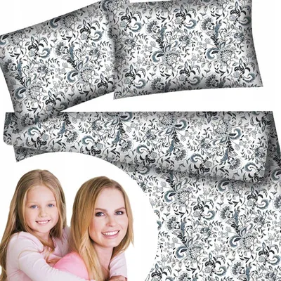 Produktbild von Designpremium Baumwolle Bettwäsche-Set 160x200 cm Blumenmuster