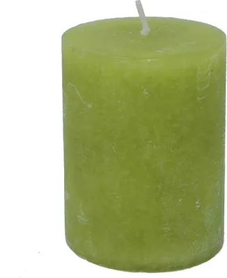 Produktbild von Stumpenkerze durchgefärbt limone 8 x Ø 6 cm