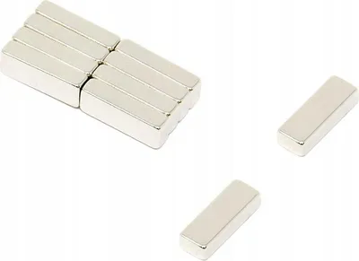 Productafbeelding van Neodymium magneet, plaat, N45, 10 stuks, 10 x 3,5 x 2,25 mm, aantrekkingskracht 0,9 kg