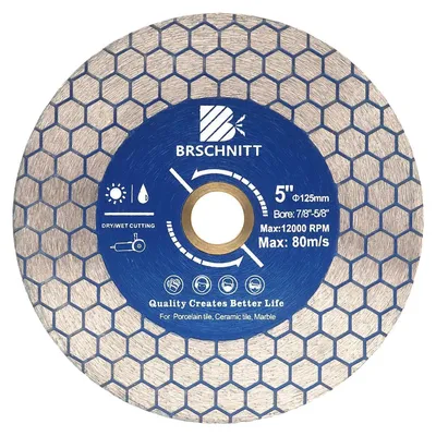 Productafbeelding van Diamantzaagschijf 125 mm, dubbelzijdig, voor het zagen en slijpen van graniet, marmer en tegels