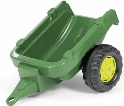 Image de rolly toys Kid Trailer remorque à un essieu, vert/jaune, dimensions : 57x46,5x26,5 cm ; 12 174 8
