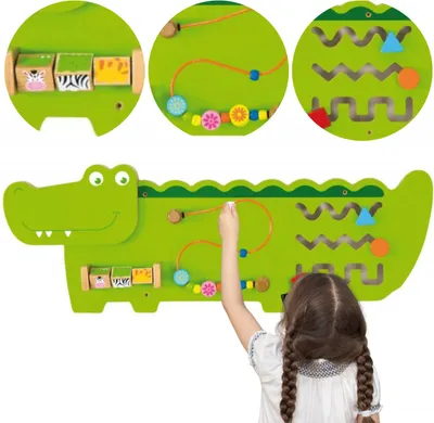 Image de Viga Toys Sensory Wooden Handling Board Crocodilecertifikát