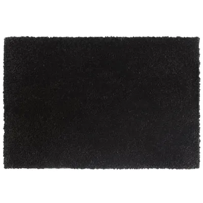 Productafbeelding van 2 vloermatten, zwart, 40x60 cm, van kokosvezel, getuft