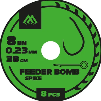 Zdjęcie produktu dla Gotowe Przypony Mikado Feeder Bomb Z Igłą Bezzadziorowe - 10/0.20Mm/38Cm