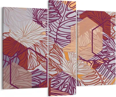 Produktbild von Bild auf Leinwand - Leinwandbild - Blatt Pflanze Blume - 95x80cm - Wand Bild - Wanddeko - Wandbilder - Leinwanddruck - Bilder - Kunstdruck - Wanddekoration - Leinwand bilder - Wandkunst - CB95x80-3865