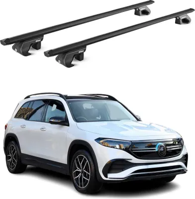 Image de Barres de toit transversales pour Mercedes EQB X243 2021-2025 5 P Noir 2x ABE