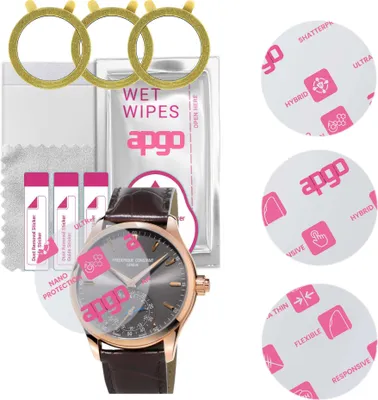 Produktbild von apgo 3 Stück Schutzglas, klar, kompatibel mit Vitality Ladies Hybrid Smartwatch, Hybrid 8H, Ersatz für Hartglas, Displayschutzglas, Bildschirmschutz, Displayschutz, kratzfest