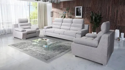 Produktbild von Sofagarnitur 3-1-1 DENVER, Schlaffunktion, Farbe: Angel-03