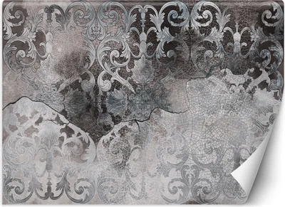 Produktbild von Vlies fototapete Ornament im Vintage-Stil 100x70 cm Feeby Grau inkl. Kleber einfache Montage