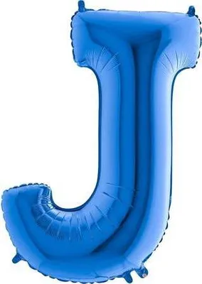 Zdjęcie produktu dla Nadmuchiwany balon litera J niebieski 102 cm - Grabo