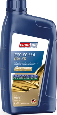 Produktbild von EUROLUB ECO FE-LL4 SAE 0W-20 Motoröl, 1 Liter