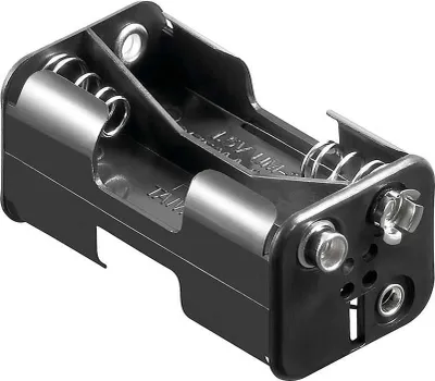 Produktbild von Batteriehalter für 4x Mignon mit Druckknopf – Batterie Halterung Elektronik (Kunststoff)