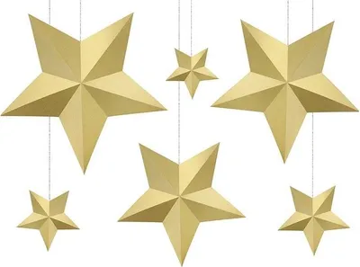 Immagine prodotto di 6 stelle dorate per decorazioni fai da te