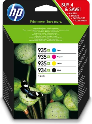 Immagine prodotto di HP 934XL / 935XL - X4E14AE - Cartuccia d'inchiostro / Multipack - BK + C + M + Y (4 pezzi / 54 ml)