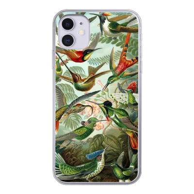 Produktbild von MuchoWow® Handyhülle Schutzhülle Hülle für iPhone 11 Trochilidae - Alte Meister - Kunst Silikon Softcase Handy Hülle - Handytasche