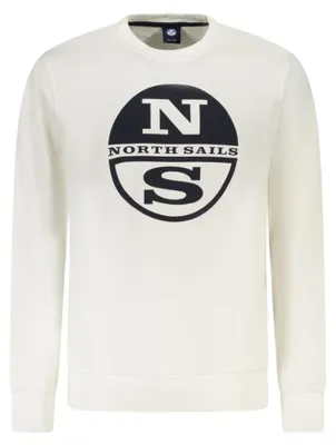 Produktbild von Herren Sweatshirt Weiß - Langarm, Rundhals, Mit Druck & Logo