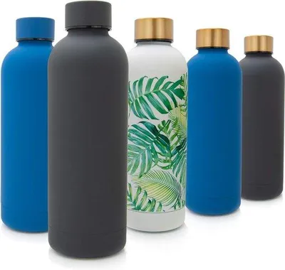 Obrázok produktu pre Vodotesná fľaša na pitie s objemom 500 ml – Izolačná termoska do práce aj na cesty – Fľaša odolná proti prederaveniu na kávu, čaj a minerálku